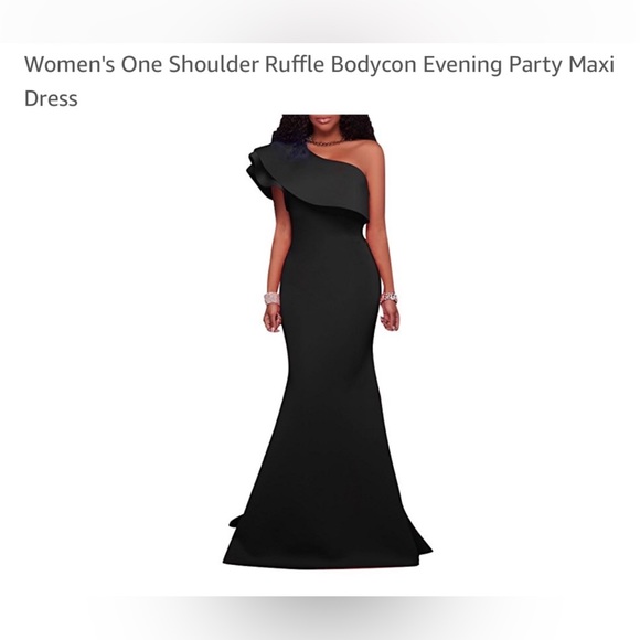 Women's One Shoulder Bodycon Evening
Dress with a addition from a tailor. XL - Picture 4 of 4